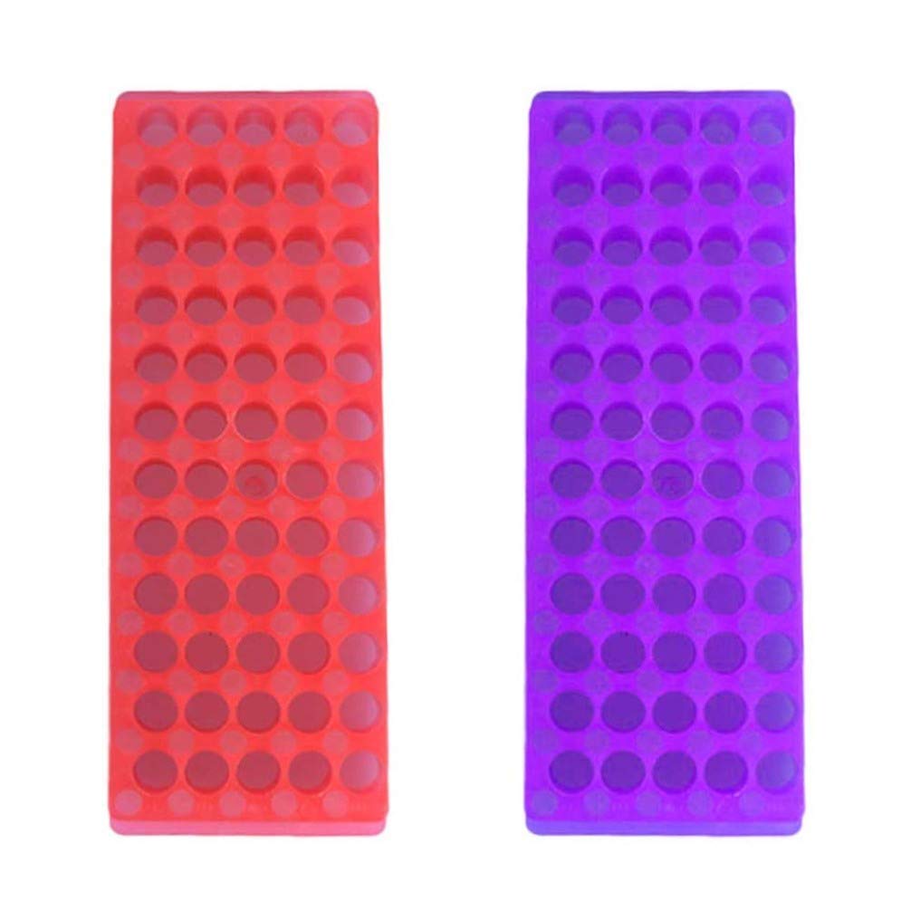 Tube Rack, Plastic Test Tube Rack Holder Microcentrifuge Tube Rack 60 Hole Tube Holder for Laboratory Classroom School Supplies 0. 5ml/ 1. 5ml (2 Pack)