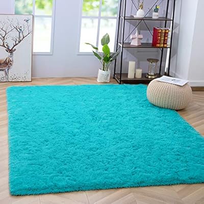 Noahas Luxury Fluffy Rugs Ultra Soft Shag Rug for Bedroom Living Room Kids Room, Child and Girls Shaggy Furry Floor… 51YHckUndPL