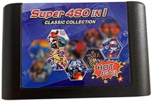 Hycus Super Cartridge 480 in 1 Multi Games Cartridge for Sega Genesis Mega Drive 16Bit Game Consoles