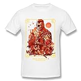 Men's Metal Gear Solid Shirt Screw Neck 100% Cotton T-shirt Size XL White