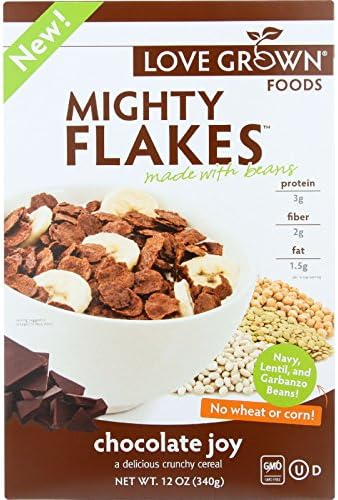 Love Grown Foods Cereal - Mighty Flakes - Chocolate Joy - 12 oz - case of 6