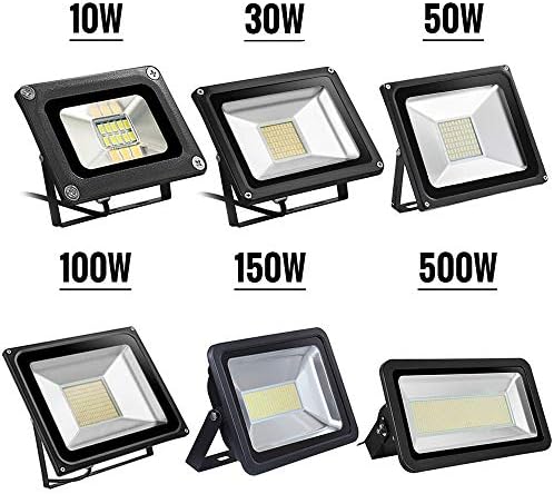 YIMEIS Outdoor 10W-500W LED Flood Light,IP66 Waterproof,800-50000lm, Super Bright Outdoor Security Light, Landscape Light for Yard,Garden,Hall,Stage,Commercial Light,3-Year Warranty (Cool White, 50W)