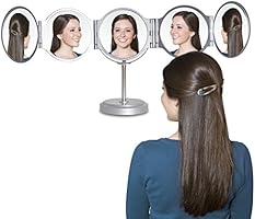Amazon Com Simply Beauty 360 Degree Vanity Mirror With 5x Magnification Beauty