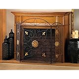 Bronze fireplace screen Bronze fireplace screen
