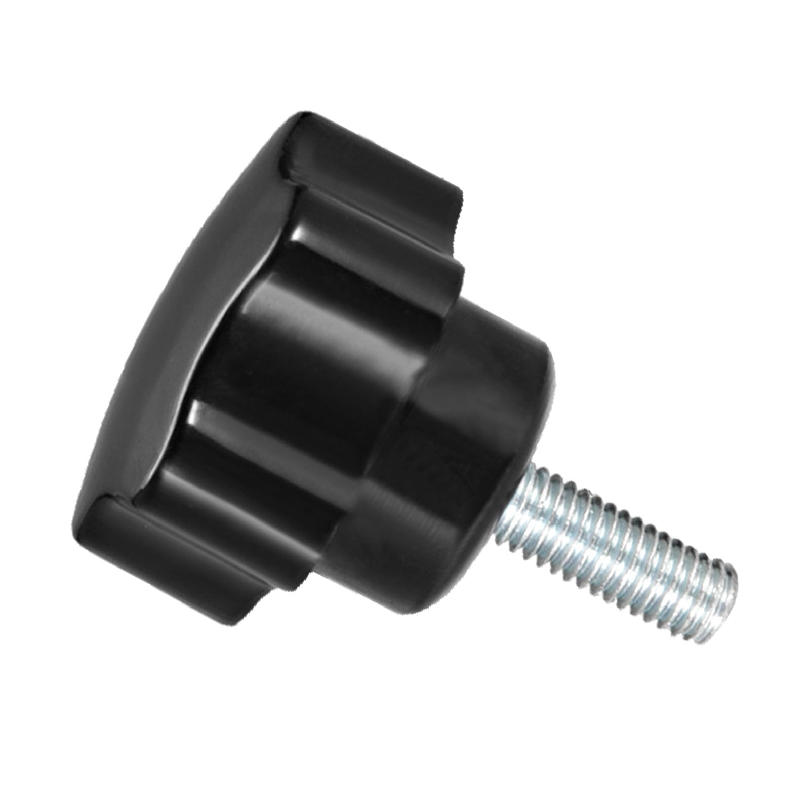 CoCud Star Clamping Knobs, M6 x 20mm Male Thread 24mm Head, Plastic Thumb Screw Grip Hand Knobs Threaded Bolt Black - (Applications: for Lathe Machinery), 1-Piece
