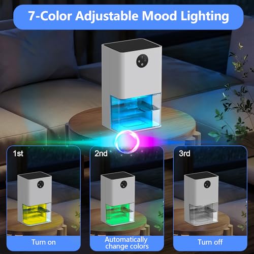 Dehumidifier, 1500ML (50 OZ) Small Dehumidifier for Home (300 Sq. Ft), Quiet with Auto Shut Off, for Bedroom, RV, Closet