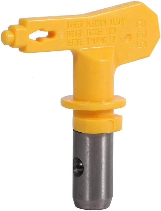 Reversible Tungsten Steel Airless Paint Spray Gun Tip Nozzle Accessoies (529), Yellow/ Silver