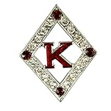 Kappa Alpha Psi Fraternity Crystal Diamond K Lapel Pin