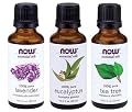 3-Pack Variety of NOW Essential Oils: Tea Tree, Eucalyptus, LavenderÂ , Pack of 2 Now-o5r3