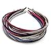 Yazon 12pcs 6mm Thin Plastic Headbands for Girls Women Solid Cute Hair Headband with Teeth Non-slip Hair Hoops Hair Accessories