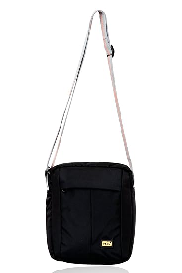 Yark Polyester 21 cms Black Messenger Bag (Y2203BLACK)