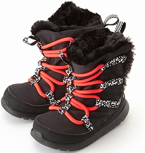 Nike Baby Girl's Rosherun Hi Sneakerboot (PTV) Black/Hyper Punch-White 654493 003 Size 12c