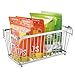 mDesign Household Stackable Metal Wire Storage Organizer Bin Basket with Built-In Handles for Kitchen Cabinets, Pantry, Closets, Bedrooms, Bathrooms - 12.5