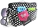 Periea Handbag Organizer - 15 Color Options (Black with White Polka Dots)