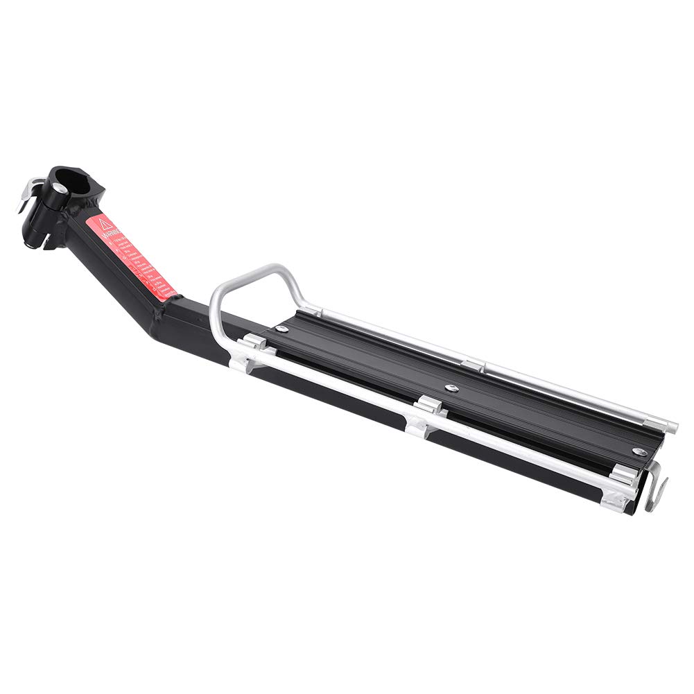9KG Bicycle Shelf, Black Aluminum Alloy Bicycle Post Rear Shelf Mountain Bike Bicycle Carrier Rack, Removable Bike Carrier for Road Bike Mountain Bike