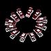 OOOUSE 50pcs Sewing Craft Quilt Binding Clips Clamps Clear and Red