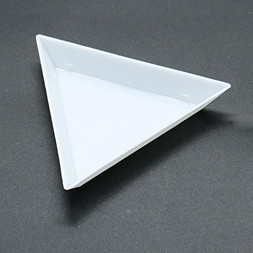 HUELE 20 PCS Bead Sorting Trays Triangle Green Plastic