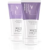 White Hot Brighten Duo: Brilliant Shampoo & Luminous Conditioner 200ml, lights up white & grey hair, banishes brassy tones, purple shampoo