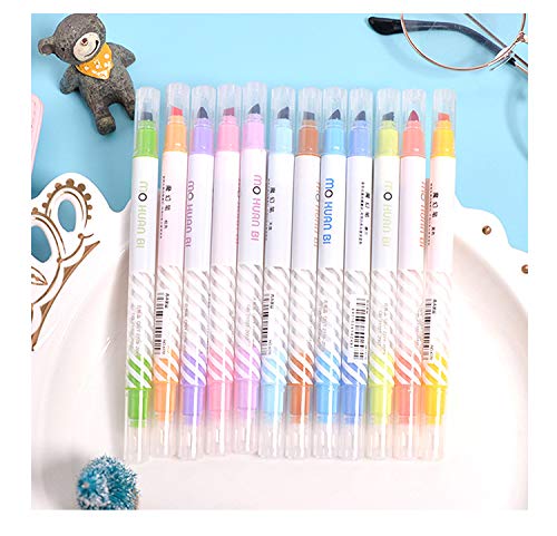 Ann Bully Magic Highlighters Color Change Highlighter Marker Pens, Double Head Magic Highlighters for Writing Drawing Bullet Journal Card Making DIY