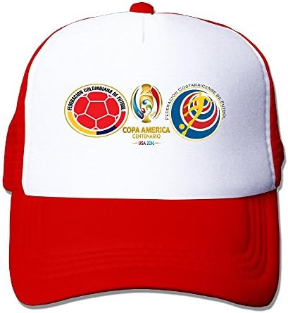 Cool 2016 Copa America Colombia Vs Costa Rica Adult Nylon Adjustable Mesh Hat Baseball Hat Red One Size Fits Most