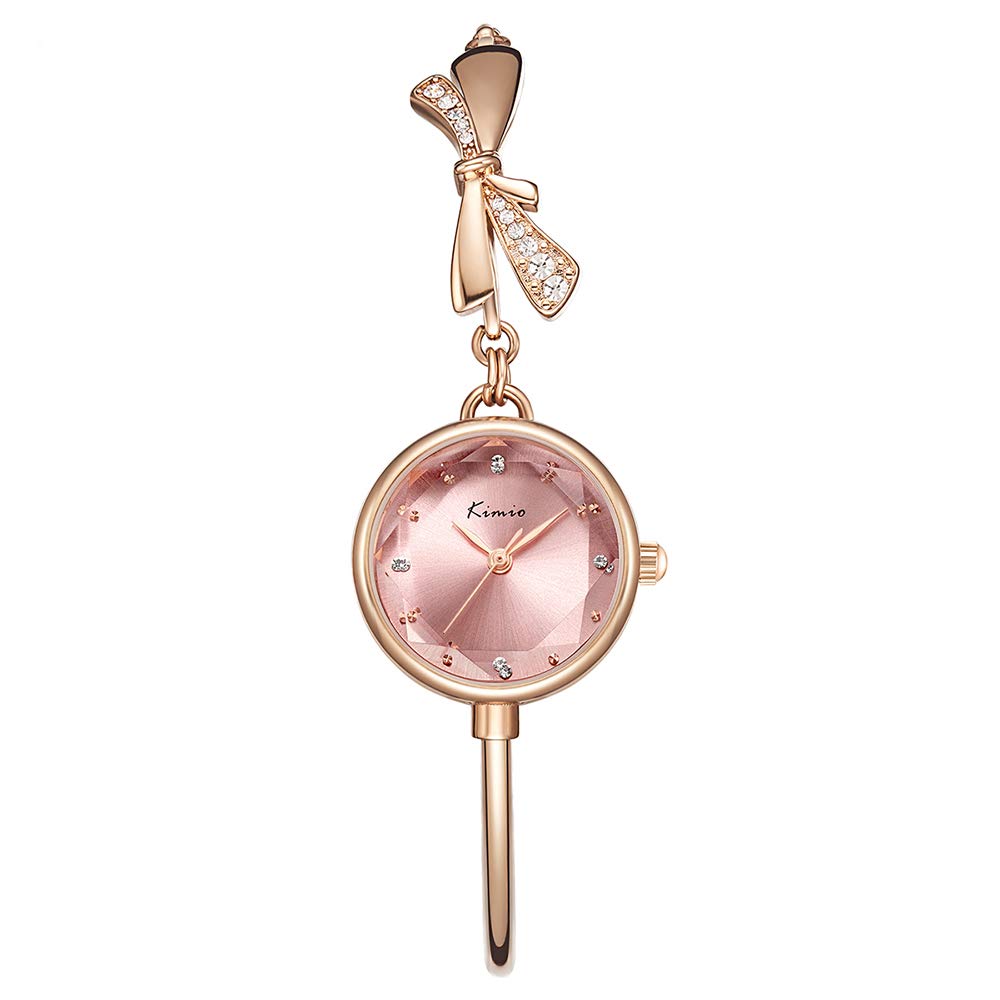 K6435 Rhinestone Chain Bracelet Ladies Watch (Pink), Pink