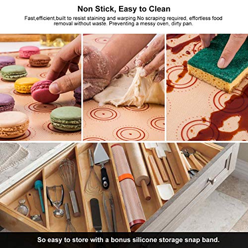 Macaron Kit Silicone Baking Mat - (21pcs Set), Macaron silicone mat baking set, Macaroon Piping Bag and Piping Tip for Beginner and Professional.