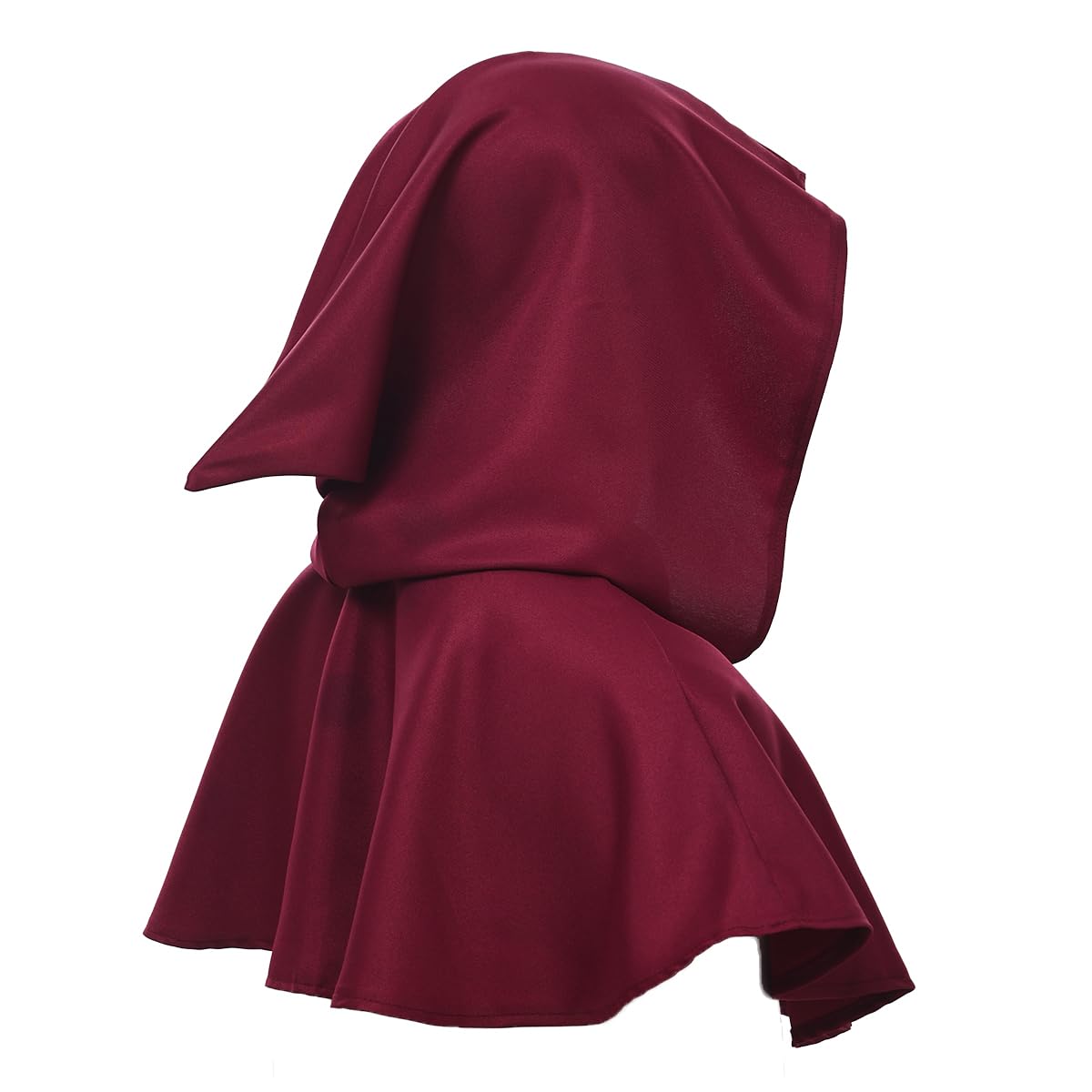 BLESSUME Medieval Hooded Cowl Cross Necklace (Burgundy)(Size: One Size)