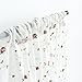 jinchan Sheer Curtains Floral Embroidered for Living Room Red Rose Buds Rod Pocket Retro Voile Drapes for Girls Room 1 Pair 84 inch