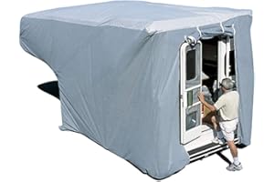 ADCO 12264 SFS Aqua Shed Truck Camper Cover - 8' to 10' Queen Bed , Gray, Medium - Queen 193 Inch -213 Inch