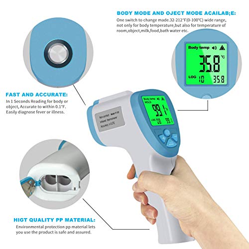 Forehead Thermometer,Ear Thermometer Accurate Instant Readings,Digital Infrared Body Temporal