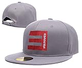 BARONL E Eminem Logo Adjustable Snapback Caps Embroidery Hats - Grey