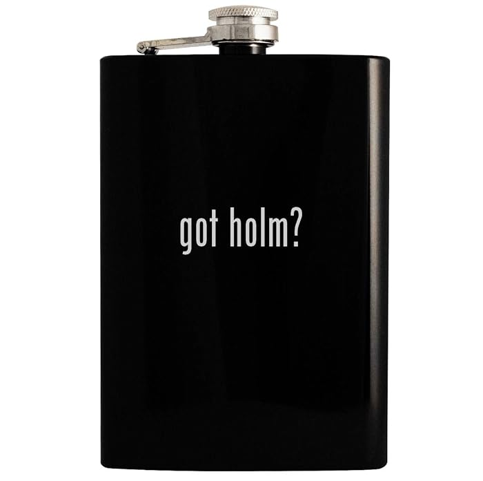 got holm? - Black 8oz Hip Drinking Alcohol Flask