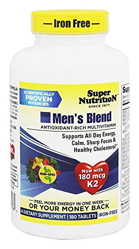 Super Nutrition - Men's Blend Iron Free - 180 Vegetarian Tablets Super Nutrition - Men's Blend Iron Free - 180 Vegetarian Tablets
