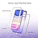 LONTECT for iPhone 11 Case Built-in Screen Protector Glitter Gradient Clear Sparkly Bling Rugged Shockproof Hybrid Full Body Protective Case Cover for Apple iPhone 11 6.1 2019, Purple Blue