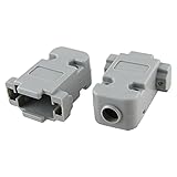 uxcell 2 Pcs Gray Plastic DB9 RS232 Male Female