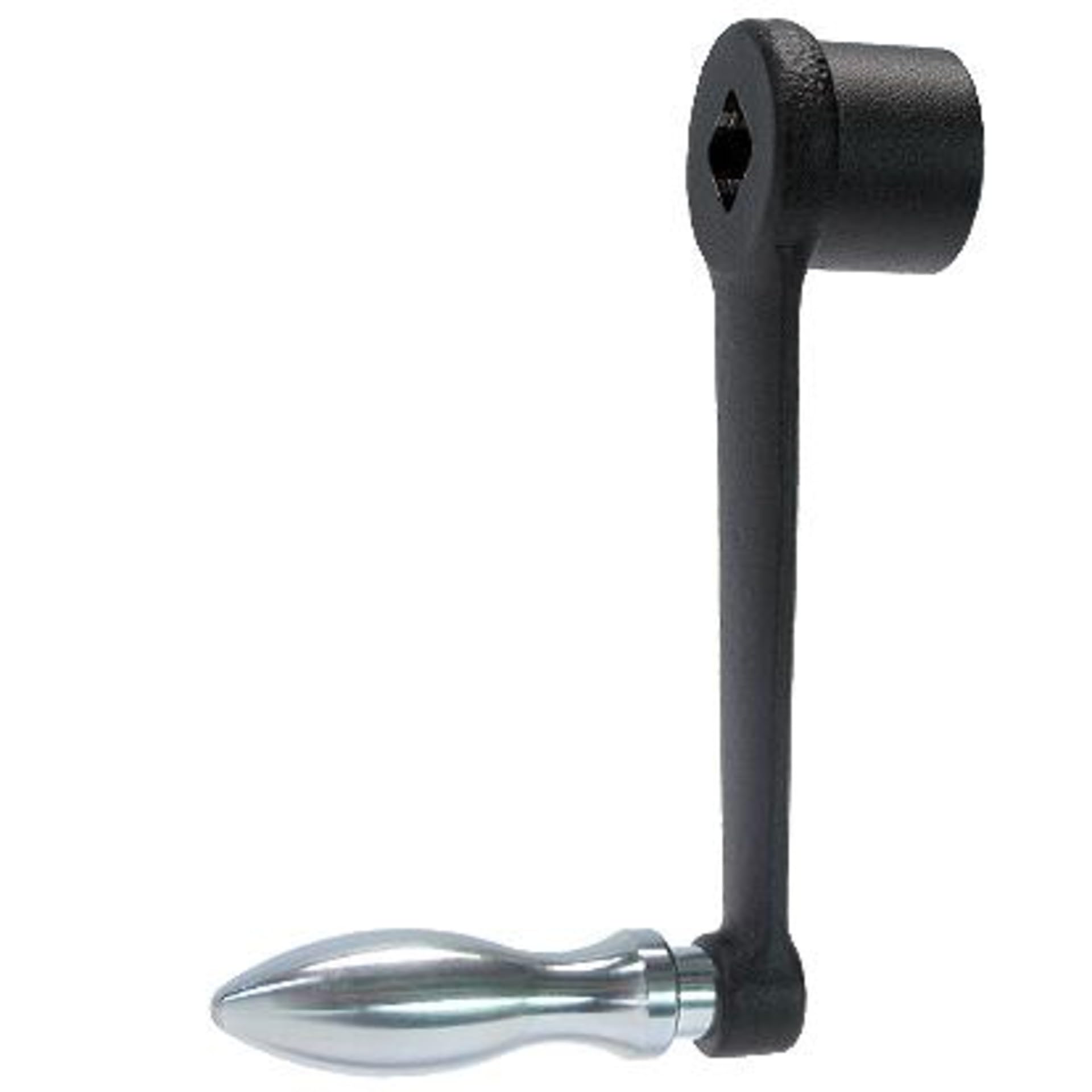 Halder 24330.0041 Handkurbeln, Black Steel, Length: 125 mm/s = 17 mm