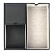 Mantello Leather Valet Tray Nightstand Organizer Charging Station 3 Compartments, Black