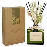 GAGINGOOLD Reed Diffuser, 6.09 oz Ebony Rose Scent Diffuser with Sticks & Dried Flowers, 120 Days Long Lasting Reed diffusers for Home, Elegant Fragrance for Bathroom Bedroom Office Decor, Air Fresh