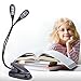 Clip on Book Light,　IREALIST Rechargeable Reading Light with Flexible Arms Dimmable Clip on Desk Light USB Cable Included Perfect for Bookworms, Reading in Bed, Music Stand
