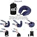 Pete Gear Hub Travel Pillow - Memory Foam Neck Pillow - Airplane Pillow for Car, Bus, Train Travel, Rest - 2 Carry Travel Pillowcase - Protective Navy Blue Velour Cover Product Name