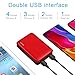 Portable Charger, Vancely 10000mAh Small Powerbank, High Capacity 4.8A Dual USB Battery Pack, Fast Charging External Battery with LED Indicator Power Bank Compatible for iPhone, Samsung, Huawei (Red)