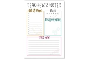 Tiny Expressions Teacher Notepad | Teacher To Do List Note Pad | Stationary Must Haves for Elementary and Middle School | Teacher Appreciation Gifts