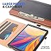 ZoneFoker Samsung Galaxy Tab A 10.5 inch 2018 SM-T590/T595 Tablet Leather Case, 360 Degree Rotating Multi-Angle Viewing Auto Sleep/Wake Folio Stand Cover with Pencil Holder and Card Pocket - Black