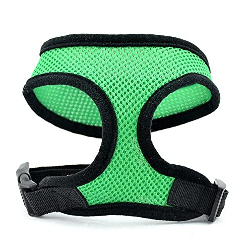 Boolavard Adjustable Dog Harness Firm Pet Dog Leash Collar Leads Dog Harness Soft (S, Green)
