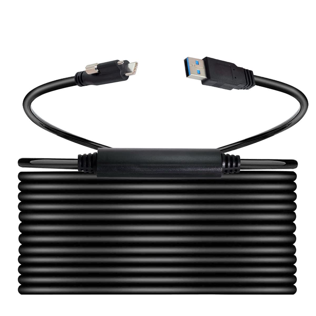 CY Cable USB-C USB 3.1 Type-C Locking Connector to Standard USB3.0 Data Cable With Panel Mount Screw