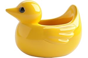 SOCOSY Yellow Chicken Sugar Packet Holder, Ceramic Sugar Bowl, Tea Bag Organizer, Sweetener Packets Storage, Small Condiments