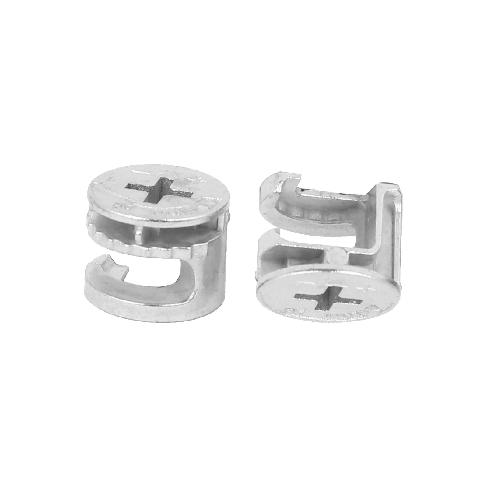 DTGN 15x12mm(DxH) Cam Lock Nut - 30Pack - Good for Wood Wardrobe Table Bookshelf - Furniture Cam Fittings Connectors - Silver Tone
