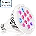 Goodia 24W Led Grow light Bulb, with Red Blue Spectrum, E26 Base Grow Plant Light for Indoor Plants Hydroponic Garden Greenhouse (3 Bands)