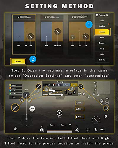 Meo Mobile Game Controller [Six-Finger] - Game Controller with Gaming Trigger, Shoot Sensitive Controller Gamepad Aim & Fire Trigger for PUBG/Fortnite (Black) - Thumbnail 5