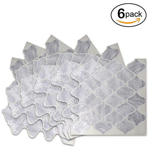 Vamos Tile Premium Anti Mold Peel and Stick Tile Backsplash,Self Adhesive Wall Tiles for Kitchen & Bathroom-10" x 10"(6 Sheets)